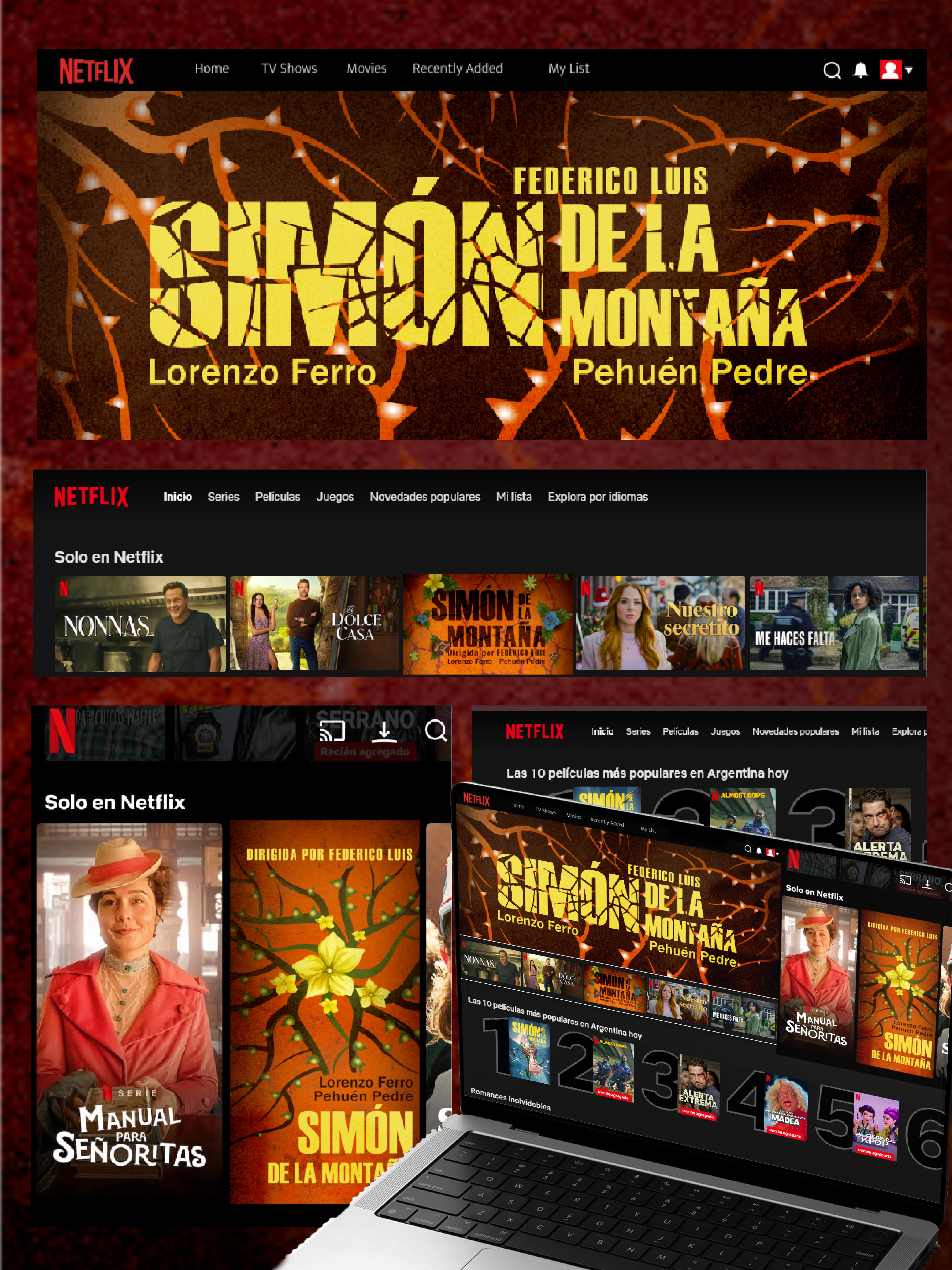 Simón de la Montaña - Mockup Netflix